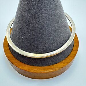 VTG Solid Sterling Silver 925 Squared Bangle Bracelet Size 7.5" Fit